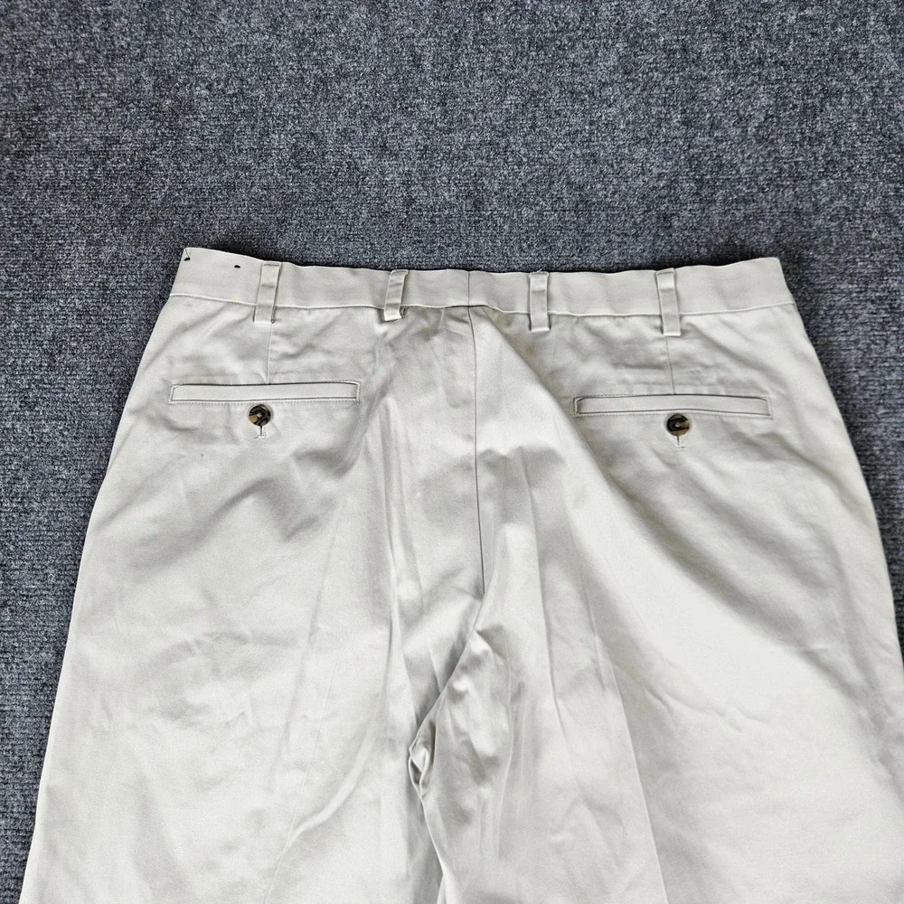 Brooks Brothers Advantage Chino Stretch Clark Fit Khaki Pants Mens 36x34 Tan